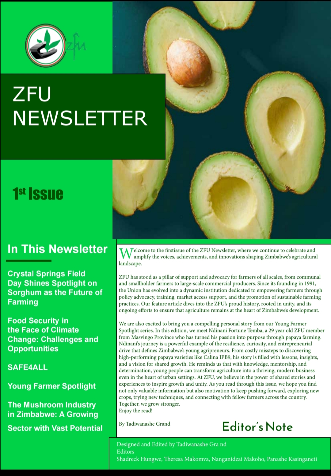The First Issue of the ZFU Newsletter 